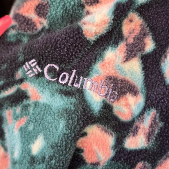 Columbia Floral Quarter Zip Fleece Pullover - Picture 5 of 7